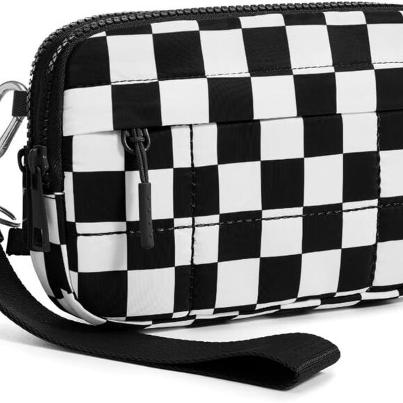 Small Crossbody Bags for Women Nylon Quilted Wristlet RFID Wallets with 4 Zipper - Picture 1 of 5